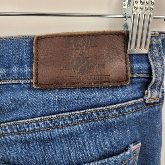 Vtg Victorias Secret Pink Womens Bootcut Jeans Sz 6L Med Wash Stretch Long - Picture 9 of 12